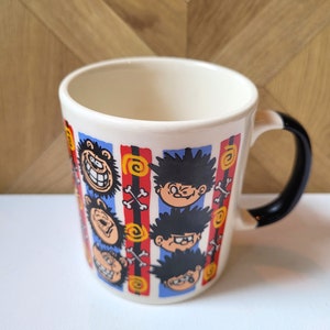 Vintage Dennis The Menace Mug, Beano Mug 1994 Dennis The Menace Gift, Retro Comic Book Gift For Him, Staffordshire Tableware Gnasher Gift