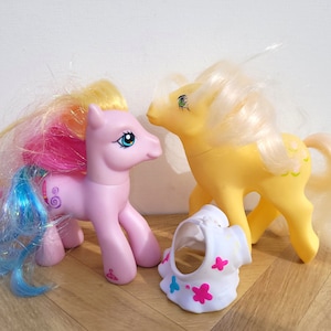 Vintage G1 & G3 Toola Roola Sparkle Tinsel Hair Glitter Vintage My Little Pony Set x2 1980s/90s