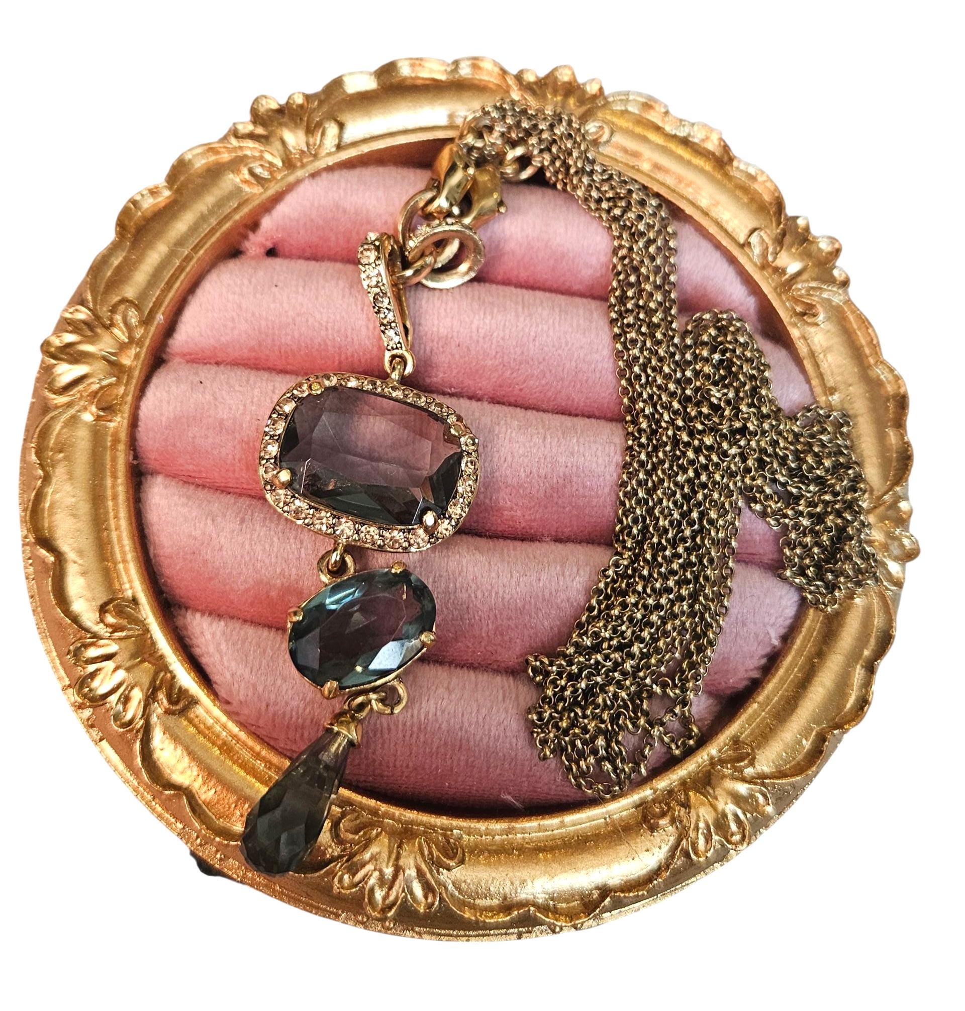 ヴィンテージ モネ ネックレス：22K ゴールドメッキ アクアライン 