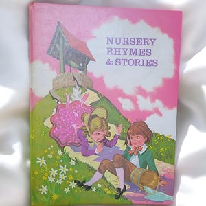 Vintage Book Nursery Rhymes & Stories Published by Sandle Brothers Ltd Hardback Vintage Story Book Nursery Decor Large Children&#39;s Book Prop