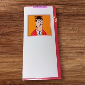 Vintage Dennis The Menace BLANK Card, Beano Gift Card, Dennis The Menace Gift, Retro Comic Book Gift For Him, Professor Teacher Cuthbert