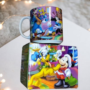 Vintage Mickey Christmas Fun Mok, Mickey Mouse Mok Cup, Mickey Mouse Cadeau, Disney Cadeau, Boxed Officiële Disney Mok Cadeau Kerstcadeau