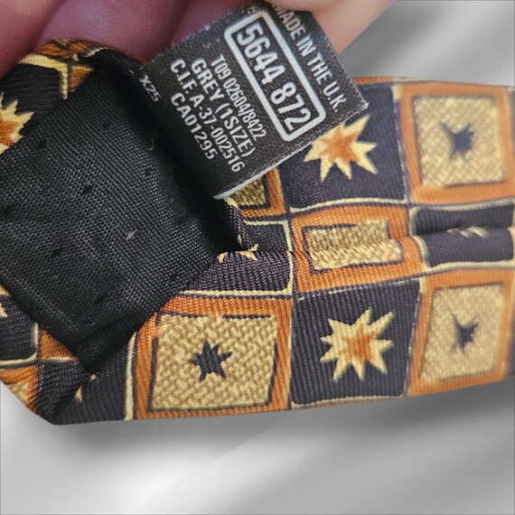 ヴィンテージ セントマイケルズ シルクネクタイ：抽象的な天体星