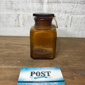 Antique Amber Glass Medicine Bottle