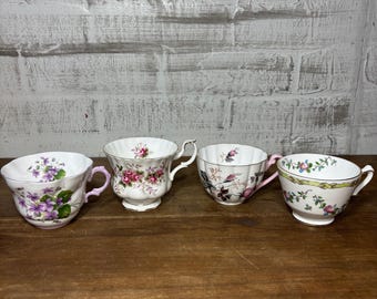 Florales Vintage Teetassen 4er Set #3