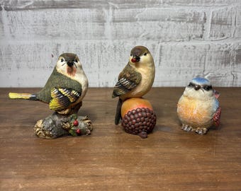 Vintage Decorative Bird Figurines Set Of 3