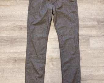 Mens 31x33 Hudson Jeans Blake Slim Straight Gray Slacks Casual Dress Pants