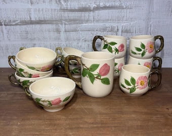 Vintage Franciscan Desert Rose Teacups Mug Set USA