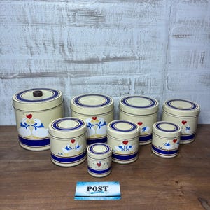 Vintage Goose Tin Nesting Canisters Set Of 8