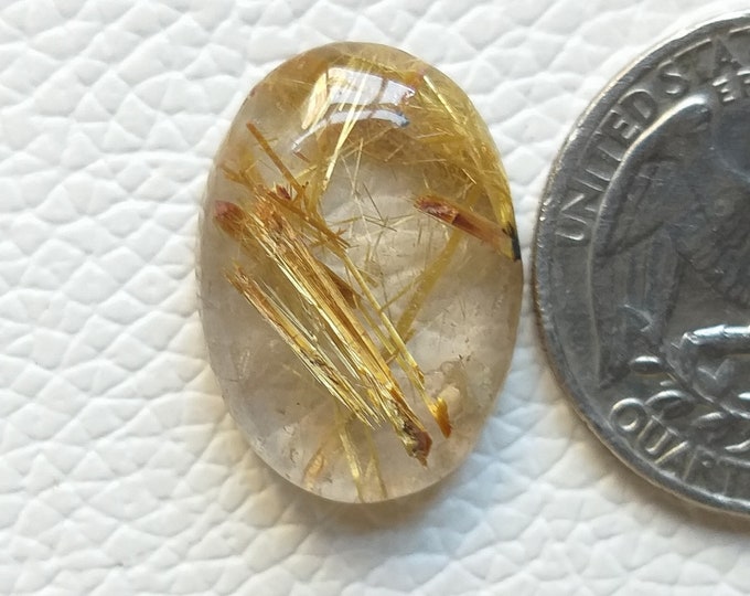 Natural Golden Rotile Smooth Oval Shape Cabochon 17 Ct BEAUTIFUL GOLDEN ROTILE Size 20x14x5 mm Rotile High Quality,