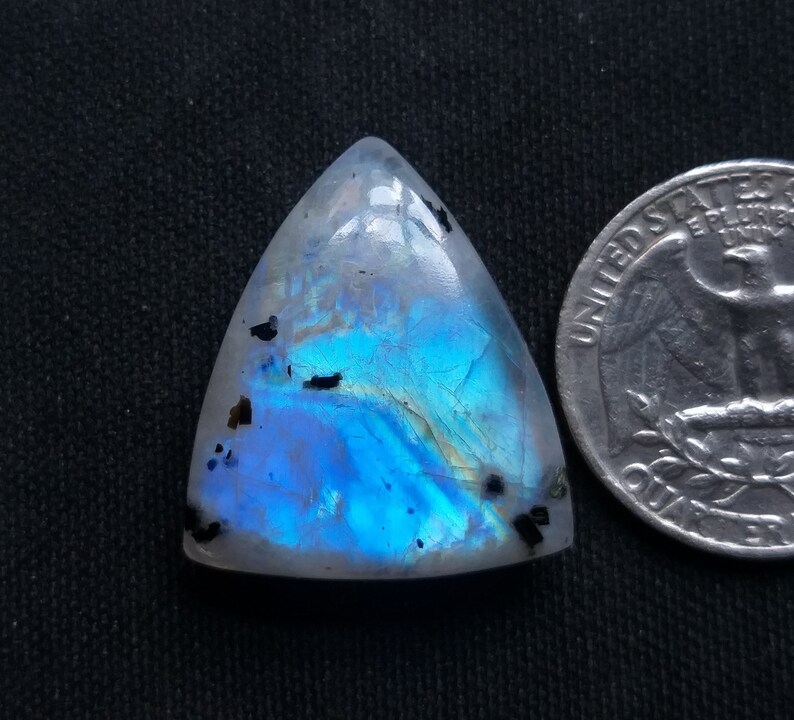 NATURAL RAINBOW GEMSTONE 38 Ct Natural Black Rainbow Etsy