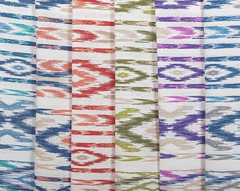 Tela lenguas mallorquinas colores, tela ikat estampada mallorquina, tela cortinas para tapizar ropa de cama, tela por metros, tela típica mallorquina