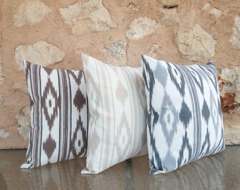 Almohada Ikat Mallorca, cojín ikat Mallorca, fundas de almohada 18" x 18", fundas de almohada de lenguas mallorquinas, cojín tejido típico mallorquín