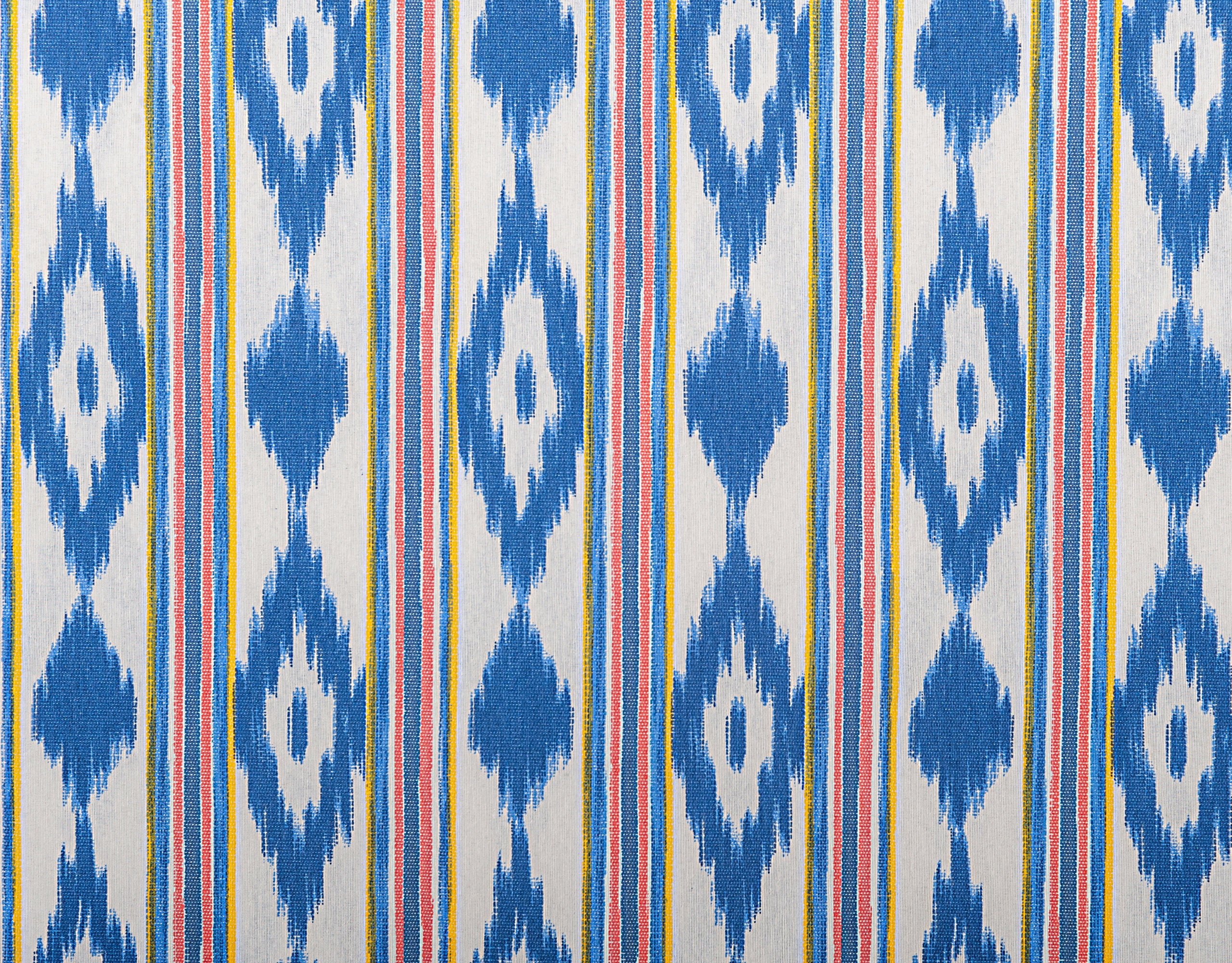 Mallorcan Tongues Cloth Blue Ikat Fabric Majorca Blue Blue - Etsy