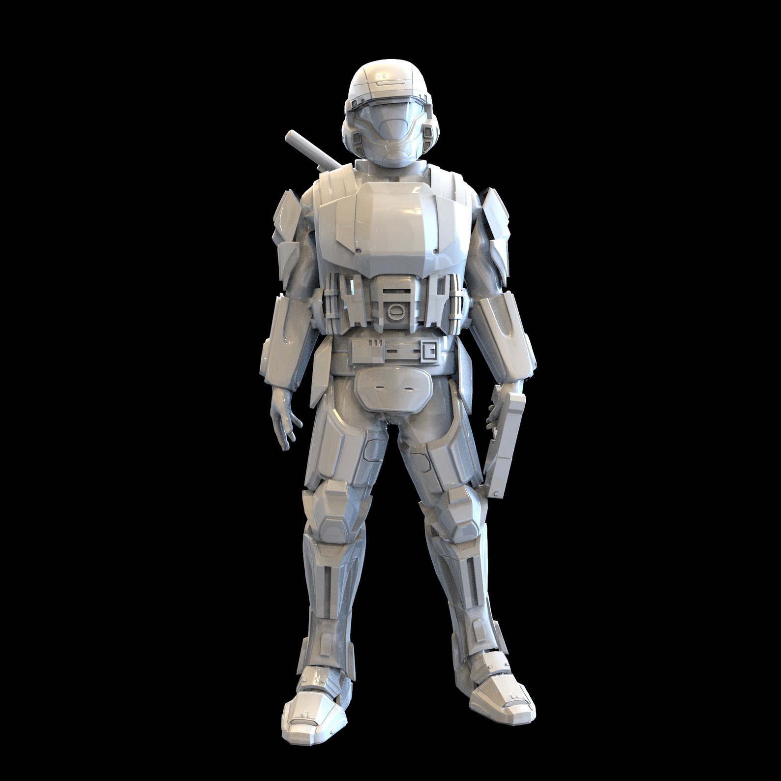 Halo ODST Armor Wearable 3D Model with Weapon Etsy