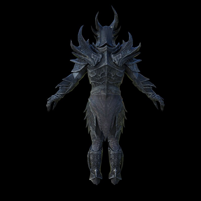 Skyrim Daedric Wearable Full Body Armor 3D Model STL Etsy