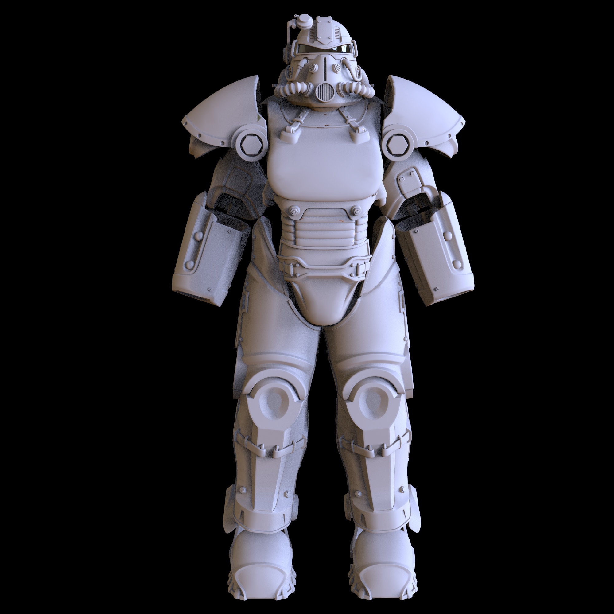 Fallout T-51B Wearable Power Armor 3D STL and Papekura Model | Etsy