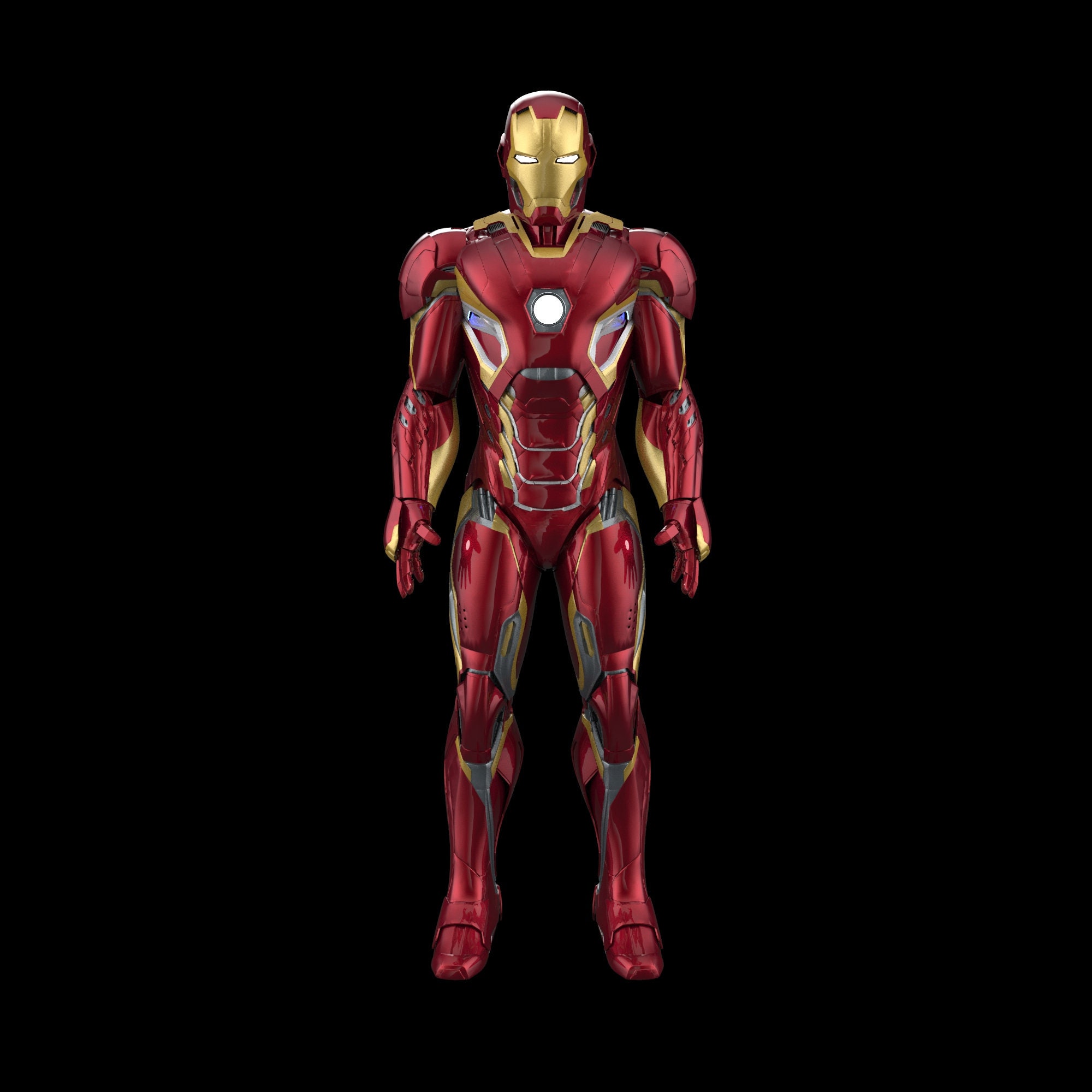 ALL PLASTIC IRON MAN MARK 45 CHEST PIECE COSPLAY Costume Adult Armor