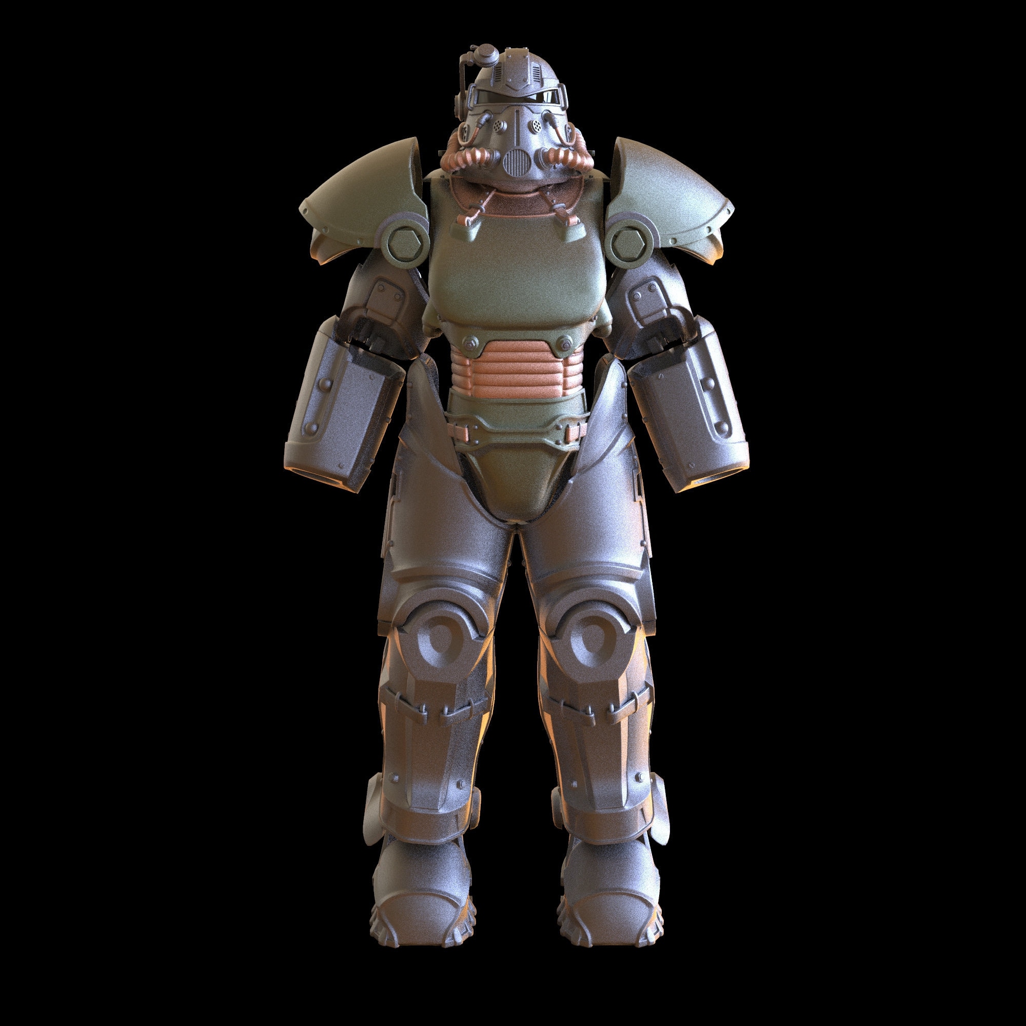 Fallout T-51B Wearable Power Armor 3D STL and Papekura Model | Etsy