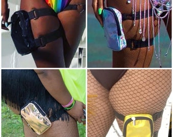 Festival Thigh Bag| Carnival bag| leg bag| rave bag| ultra music festival| Coachella outfit|festival bag|running bag|outdoor bag