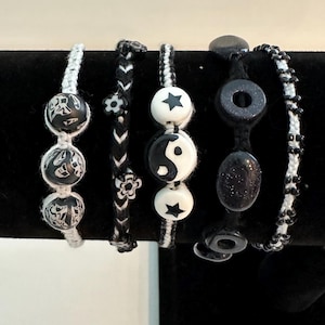 Black + White Bracelets (Pack of 5)