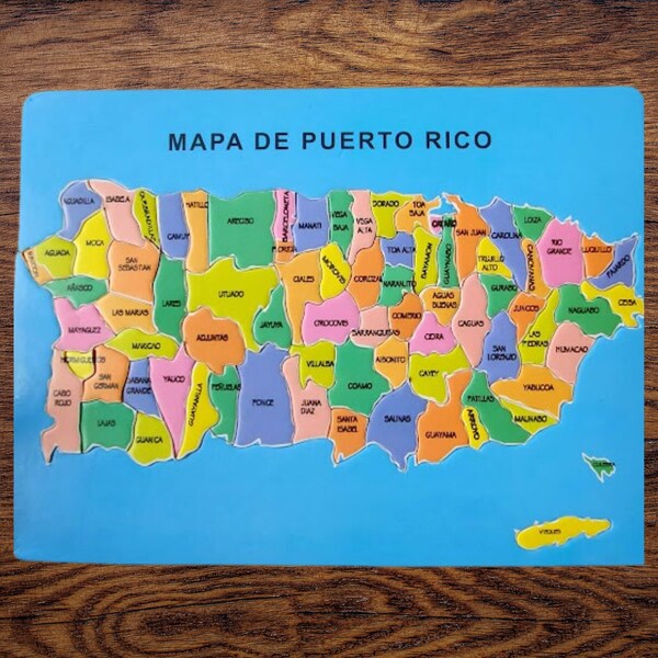 Puerto Rico Map Puzzle for Kids