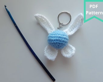 Legend of Zelda Crochet Pattern, Crochet Zelda  Pattern, Navi Keychain - Navi Amigurumi Pattern -  Create your own plush Navigation Fairy