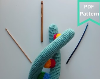 Amigurumi DNA Muster, DNA häkeln Plushie, Biologie - Kuscheliges DNA Muster - Erstellen Sie Ihren eigenen geekigen handgemachten Wissenschafts-Plüsch!