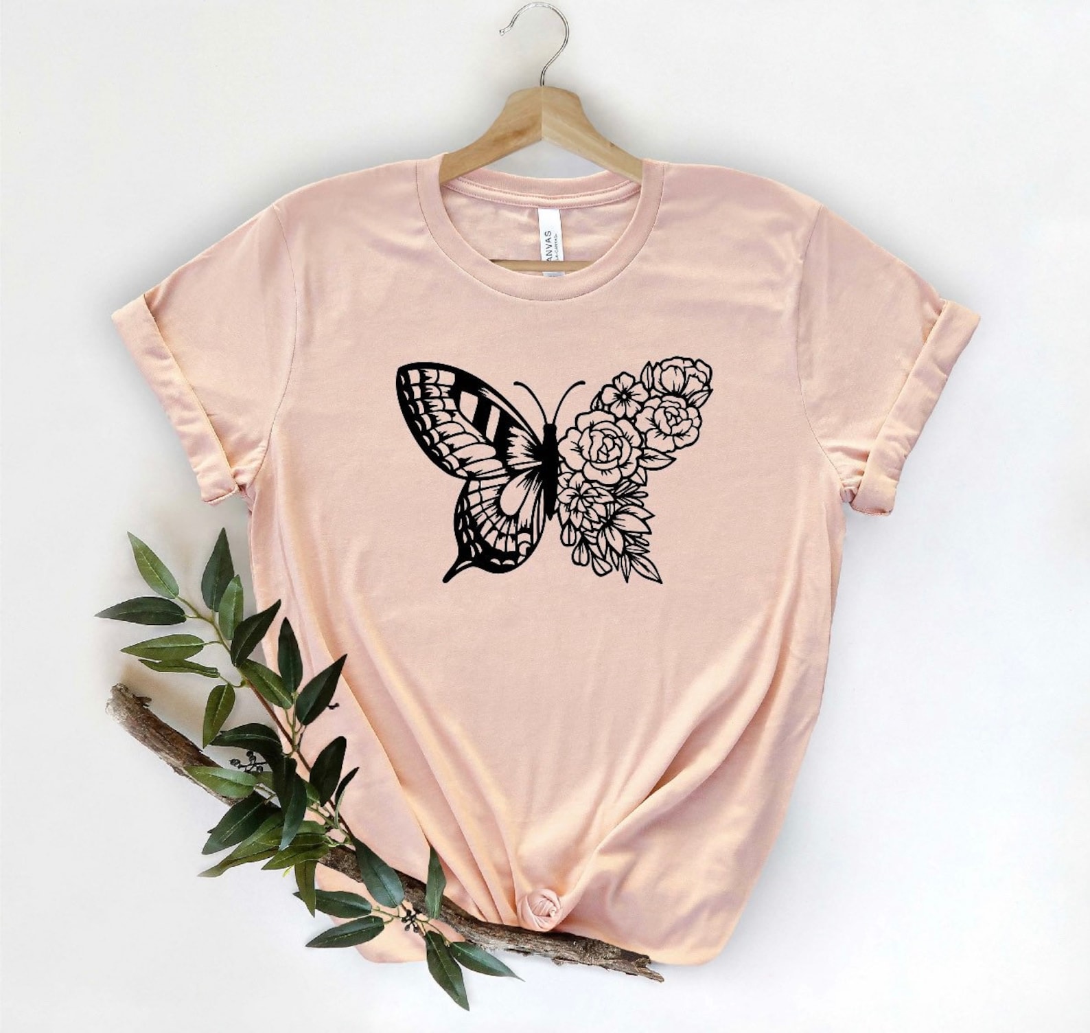 Floral Butterfly Shirt Butterfly Tee Graphic Tee Gift Etsy