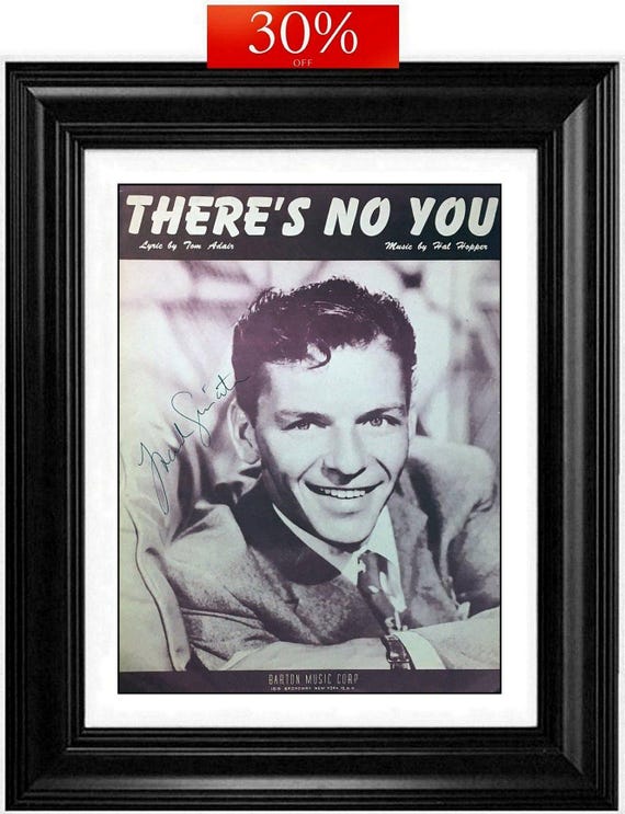 フランク・シナトラ (1915-1998) - 音楽界の伝説 - 本物の直筆サイン