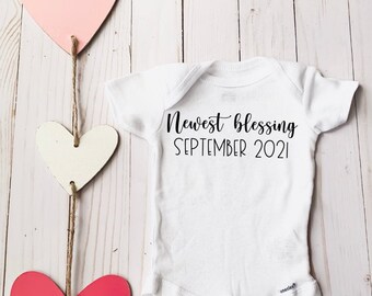 Más reciente bendición Onesie / Anuncio Onesie / Madre Hija / Daddy's Girl / Loved Baby / Mama's Boy /Anuncio de Embarazo /Próximamente