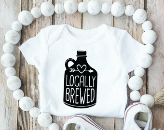 Localmente Brewed Onesie / Funny Beer Onesie / Drinking Shirt / Father Son / Father Daughter / Funny Saying / New Dad Onesie /Craft Beer Onesie