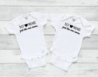 matching best friend onesies baby
