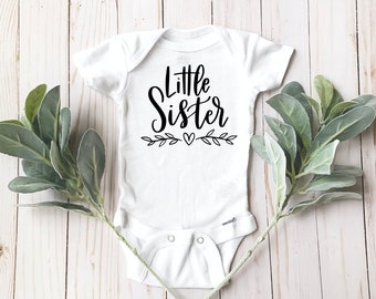 Hermanita / Linda Onesie / Camisa de bebé / Bebé recién nacido / Regalo de baby shower / Nueva mamá / Madre hija / Niña / Hermanito