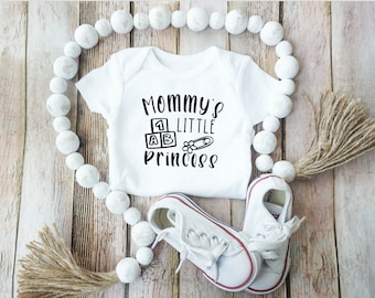 Mommy's Little Princess / Cute Funny Onesie / Baby Shirt / Newborn Baby / Baby Shower Gift / New Mom / Baby Girl / Mother Daughter