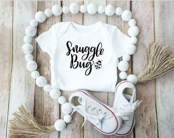 Snuggle Bug Onesie / Cute Onesie / Baby Shirt / Daughter / Baby Bug / Newborn Baby / Baby Shower Gift / Loved / Hearts / New Mom / Ladybug