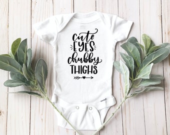 Lindos ojos muslos gorditos / Cute Funny Onesie / Camisa de bebé / Bebé recién nacido / Regalo de baby shower / Nueva mamá / Madre hija / Niña