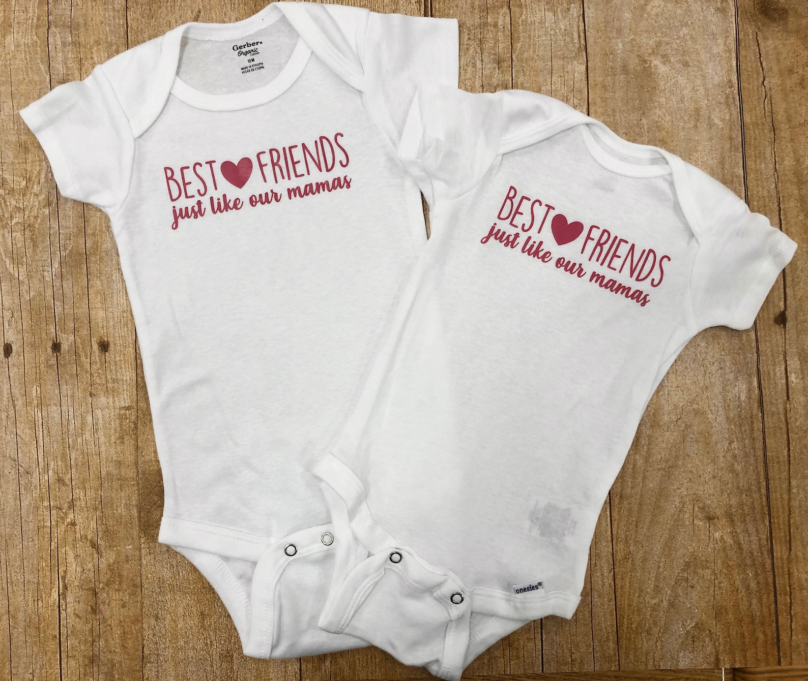 SET 2 of Best Friend Onesies Baby Besties Best Friends Etsy