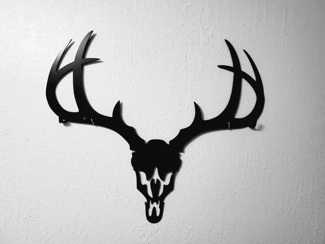 Metal Deer Skull Bow Hanger Etsy