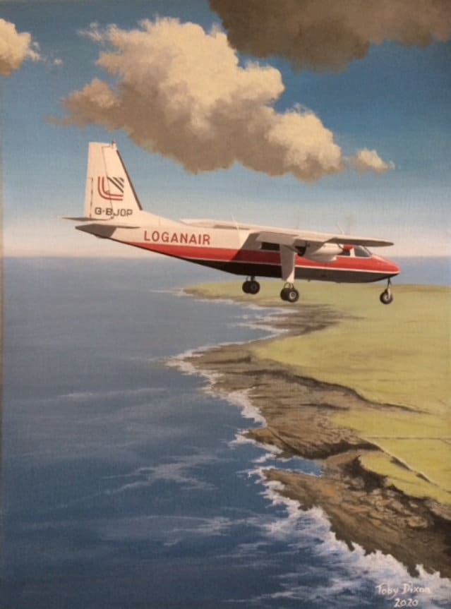 PRINT of Loganair Islander Oil Painting - Etsy
