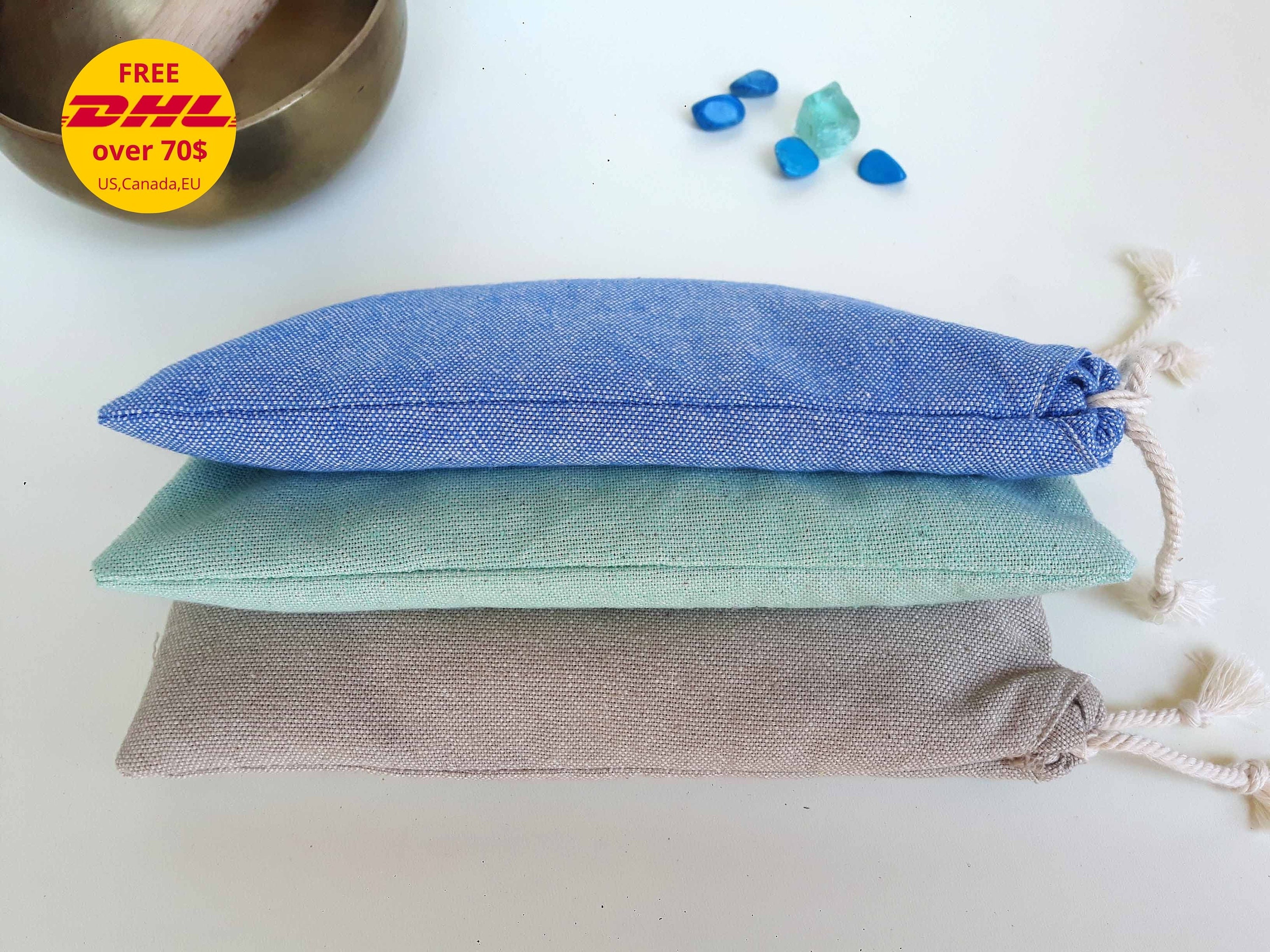 Weighted Eye Mask With Herb of Choice and Flax Seeds Etsy UK