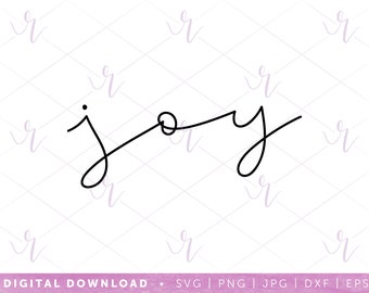 joy --- svg | dxf jpg eps | instant digital download | cricut | silhouette | christmas | holiday | lettered | simple