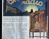 Vintage 1932 RCA Victor Radio Print Ad