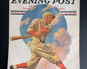 1928 Lovely woman artist holds palette Saturday Evening Post Cover by HASKELL COFFIN great graphics frameable magazine art original print