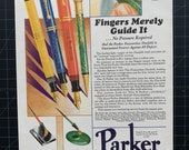 Vintage 1927 Parker Duofold Pens Print Ad