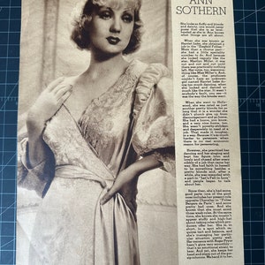 Vintage 1930s ann southern portraitvintage