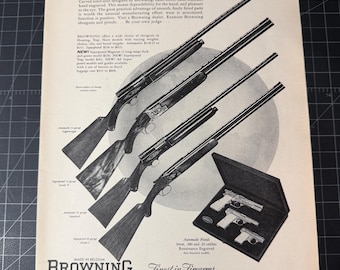 Vintage 1950s Browning Shotguns Original Advertisement