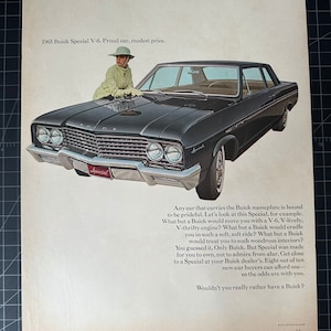 Anuncio impreso vintage del Buick Special V-6 de 1965