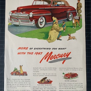 Vintage 1947 Quecksilber Printwerbung