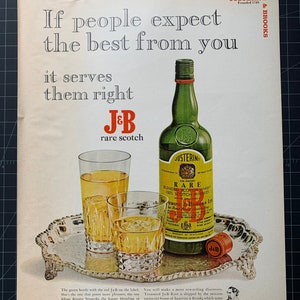 Vintage 1967 j & b Scotch Whisky Printwerbung